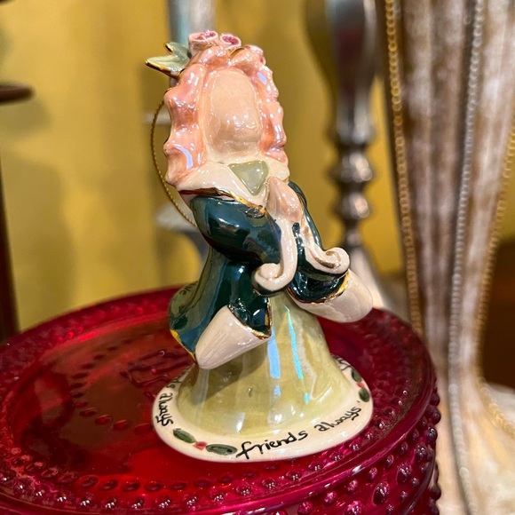 Blue Sky Angel Friends Forever Ceramic sits or hangs as an ornament - Picture 2 of 11